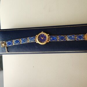 Lapis cloisonne bracelet watch